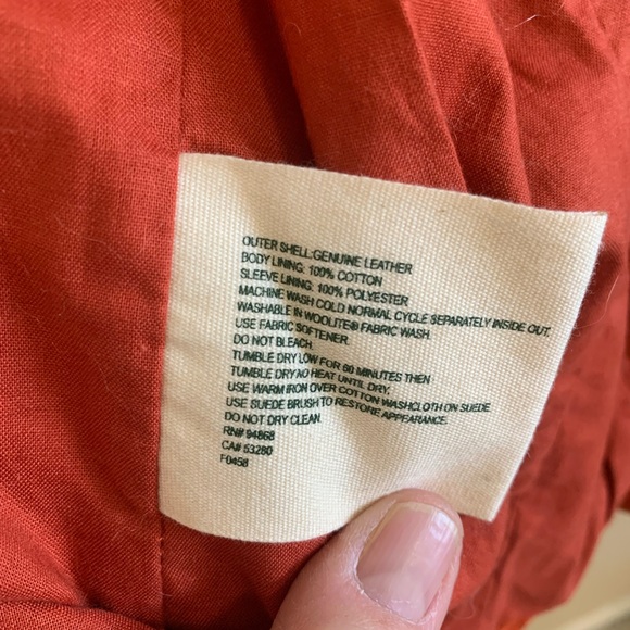 Moto Vintage Orange Suede Jacket 🌴 - Picture 14 of 15